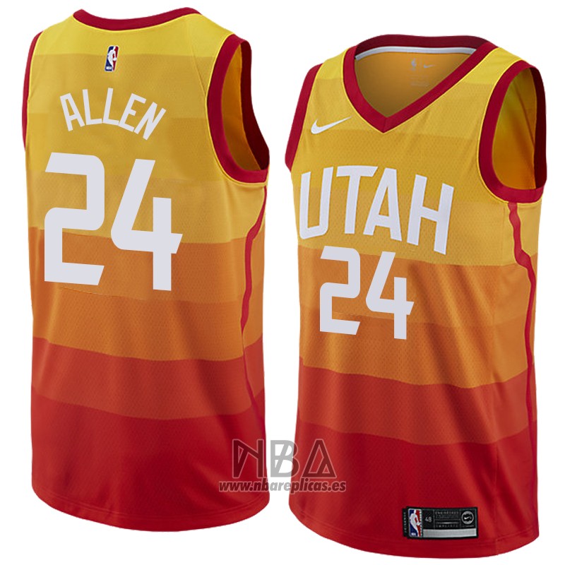 Camisetason Utah Jazz Grayson Allen NO 24 Ciudad 2018 Amarillo